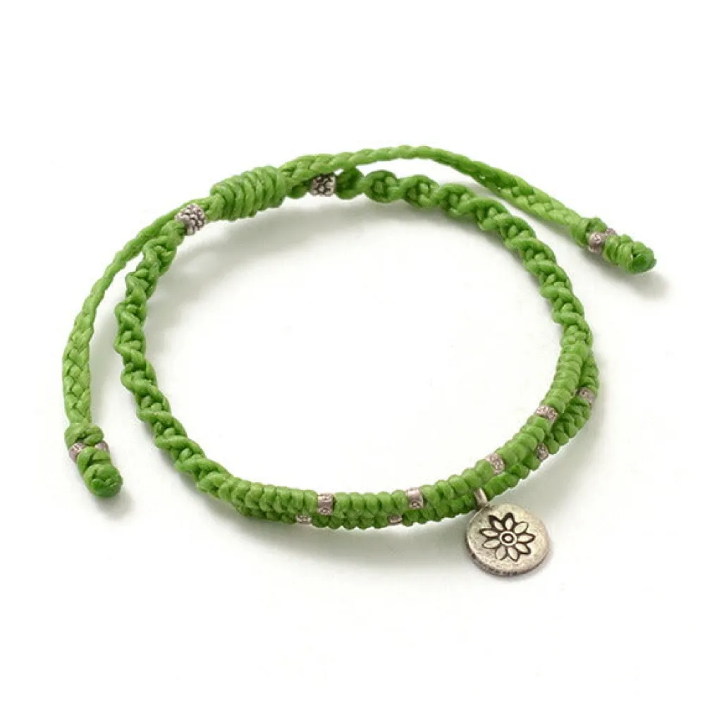 PHADUA Bracelets^/ Wax Cord Silver Double-Strand Top Bracelet