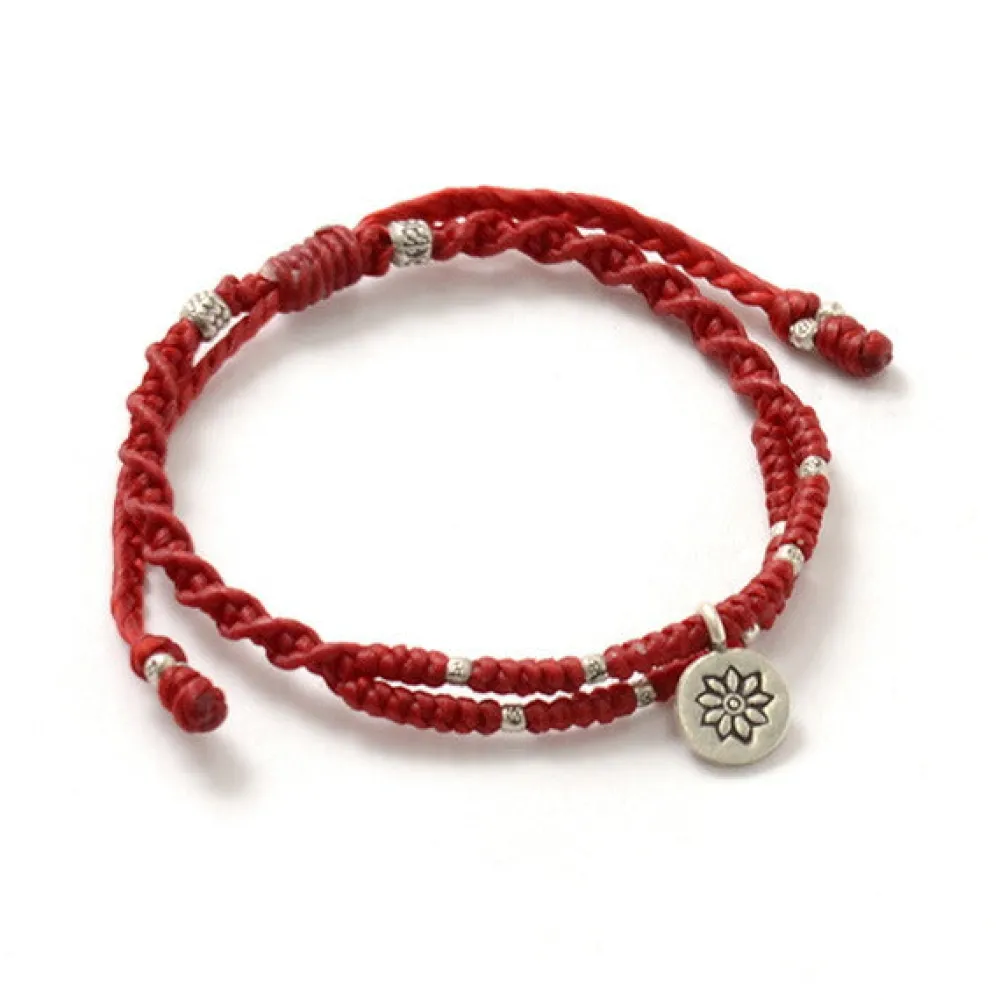 PHADUA Bracelets^/ Wax Cord Silver Double-Strand Top Bracelet