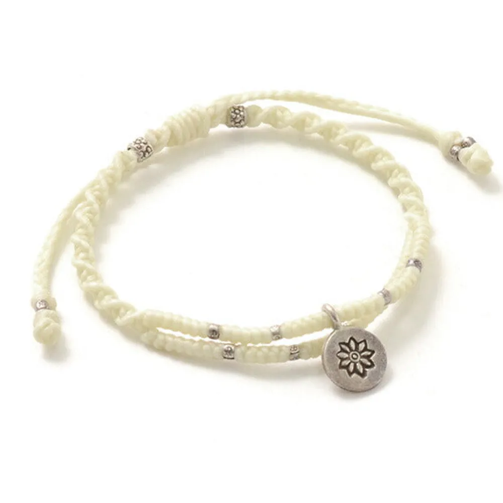 PHADUA Bracelets^/ Wax Cord Silver Double-Strand Top Bracelet