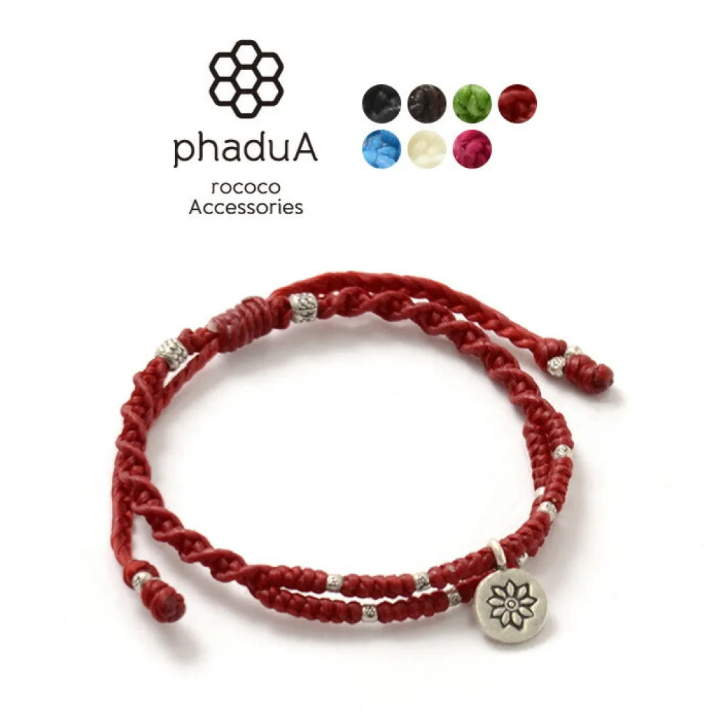 PHADUA Bracelets^/ Wax Cord Silver Double-Strand Top Bracelet