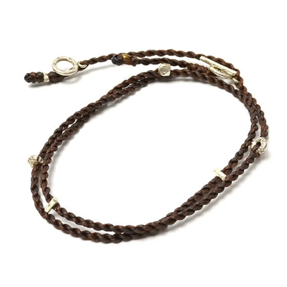 PHADUA Anklets^/ Wax Cord Silver Necklace