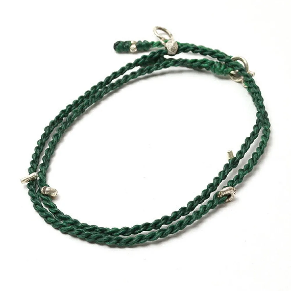 PHADUA Anklets^/ Wax Cord Silver Necklace