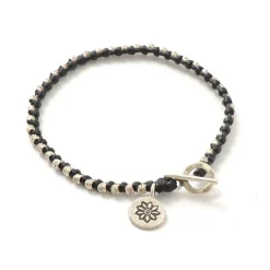 PHADUA Bracelets^/ Wax Cord Silver Series Bracelet