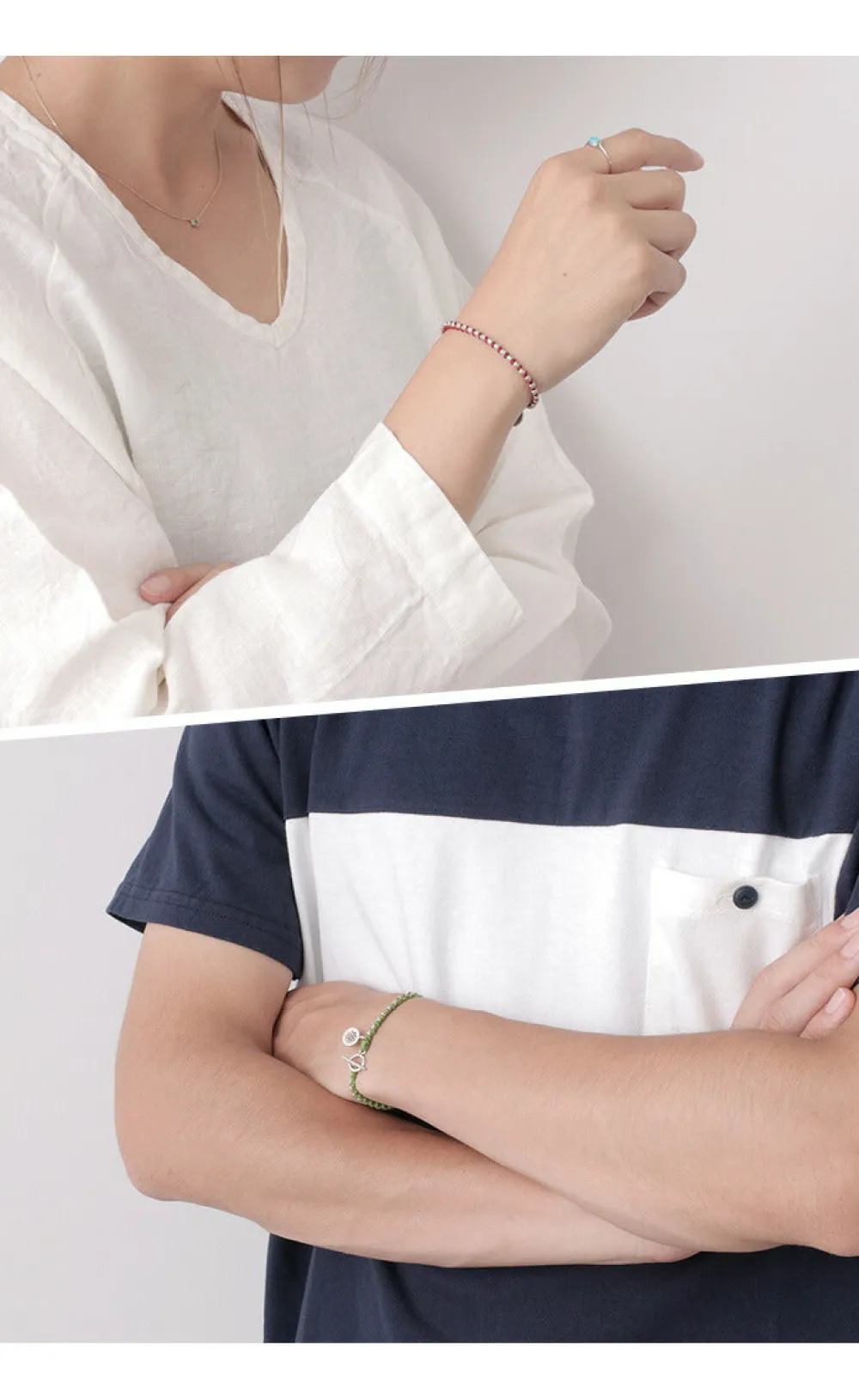 PHADUA Bracelets^/ Wax Cord Silver Series Bracelet