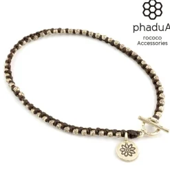 PHADUA Anklets^/ Wax cord silver series anklet