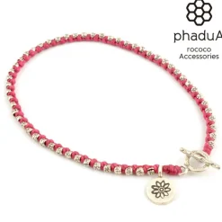 PHADUA Anklets^/ Wax cord silver series anklet