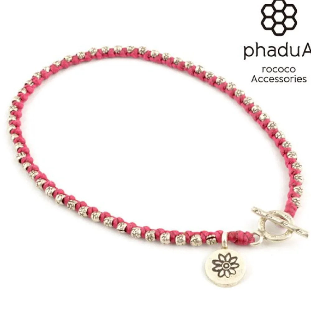 PHADUA Anklets^/ Wax cord silver series anklet