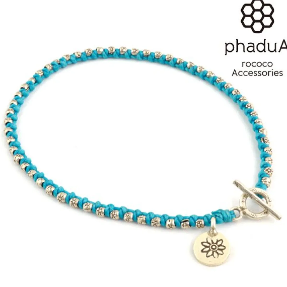 PHADUA Anklets^/ Wax cord silver series anklet