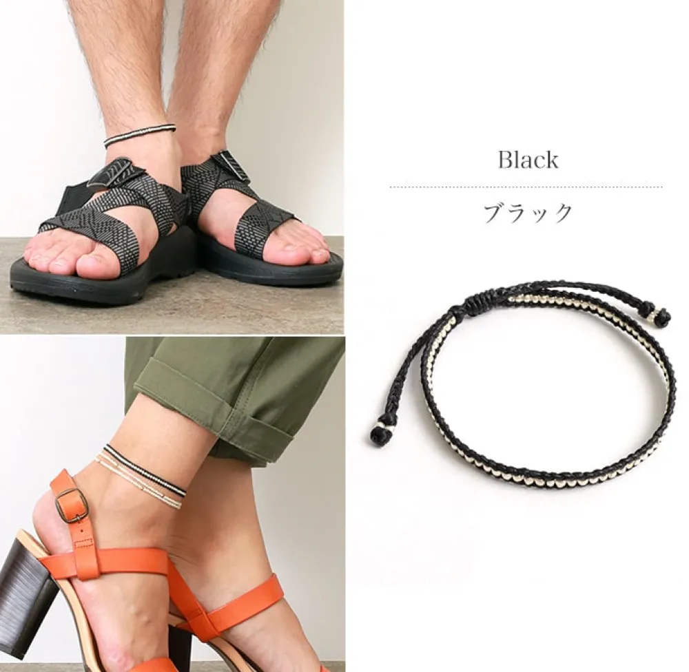 PHADUA Anklets^/ Wax Cord Silver Series Anklet