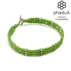 PHADUA Bracelets^/ Wax Cord Silver Triple-Strand Bracelet