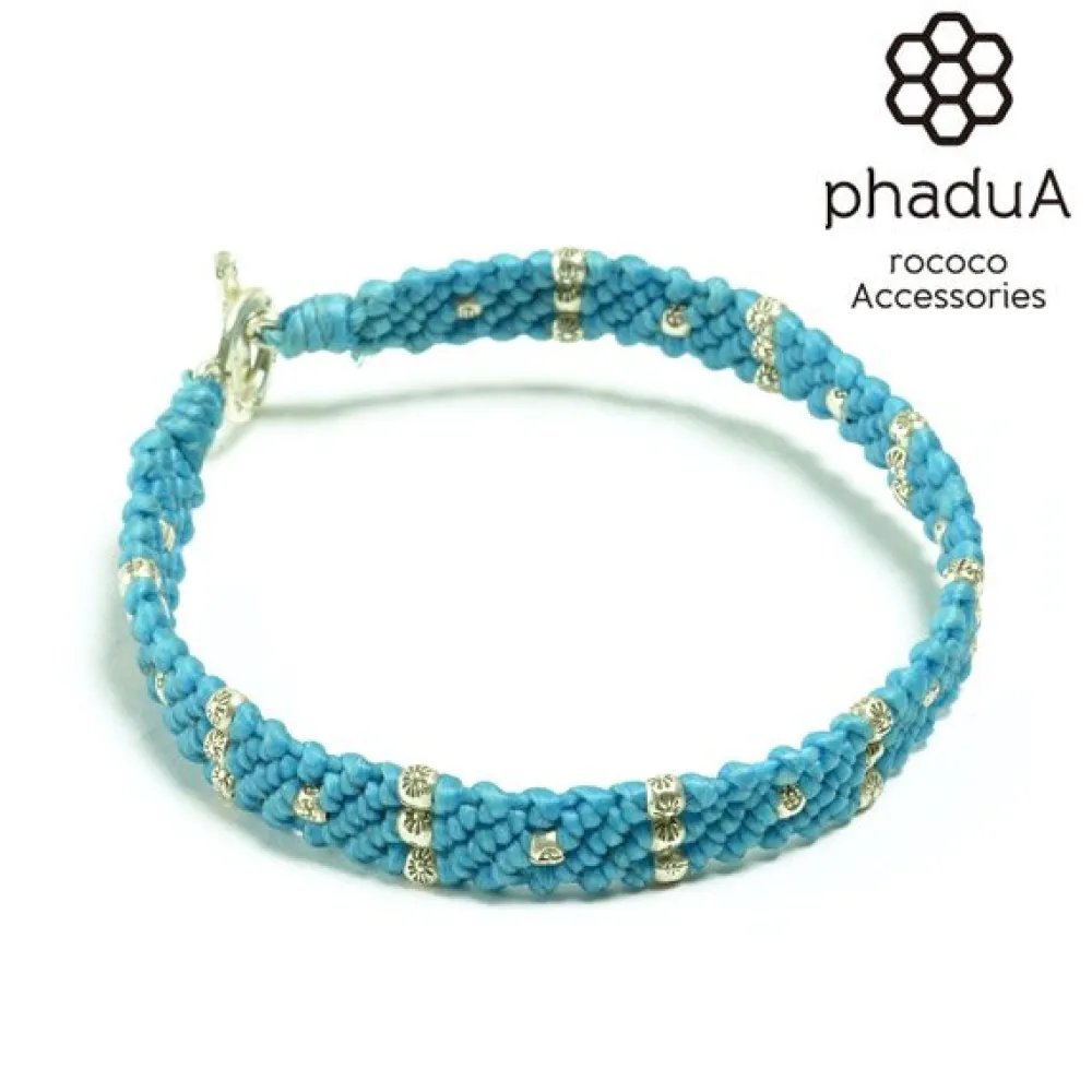 PHADUA Bracelets^/ Wax Cord Silver Triple-Strand Bracelet