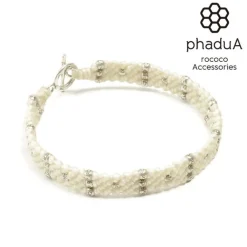 PHADUA Bracelets^/ Wax Cord Silver Triple-Strand Bracelet