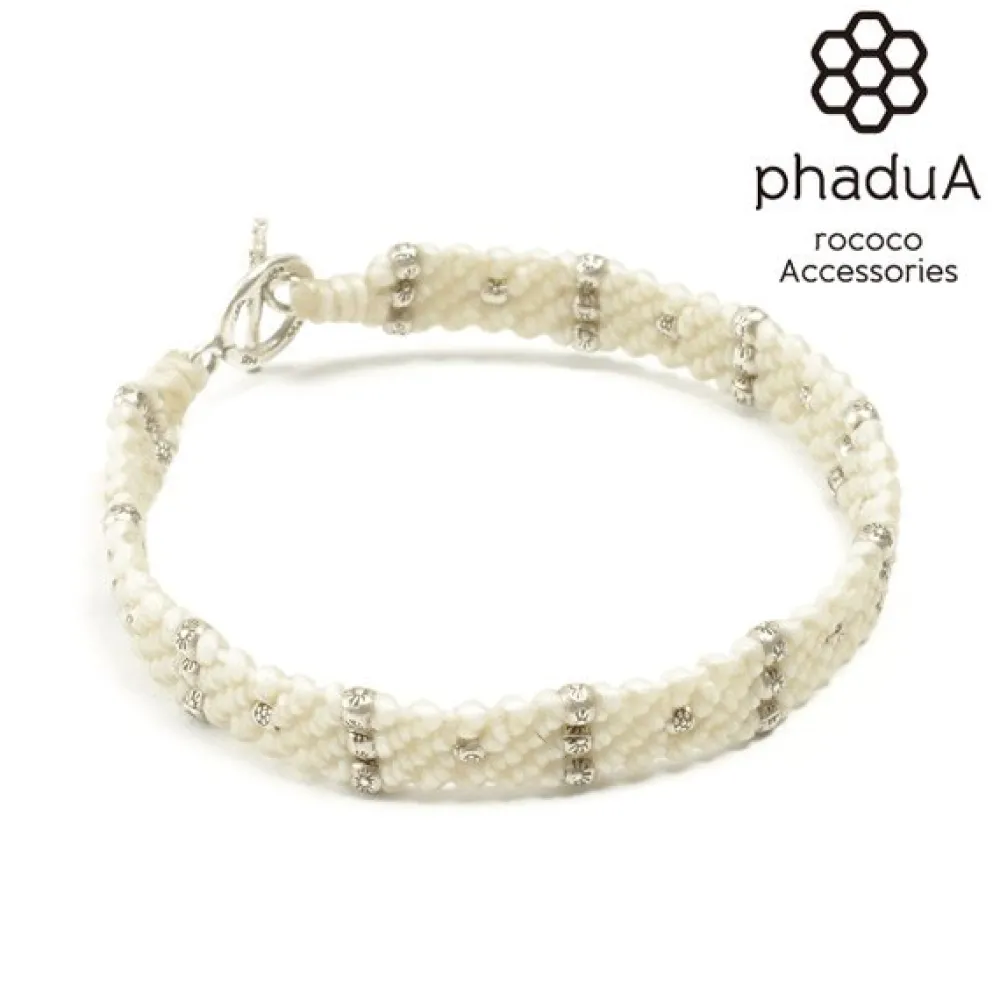 PHADUA Bracelets^/ Wax Cord Silver Triple-Strand Bracelet