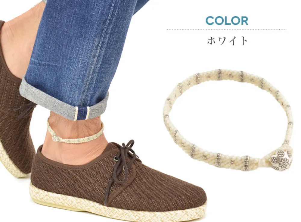 PHADUA Anklets^/ Wax Cord Silver Triple Anklet