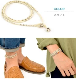 PHADUA Anklets^/ Wax Cord Silver Wrap Bracelet/Anklet