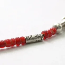 PHADUA Anklets^/ White Heart Antique Beads Necklace red