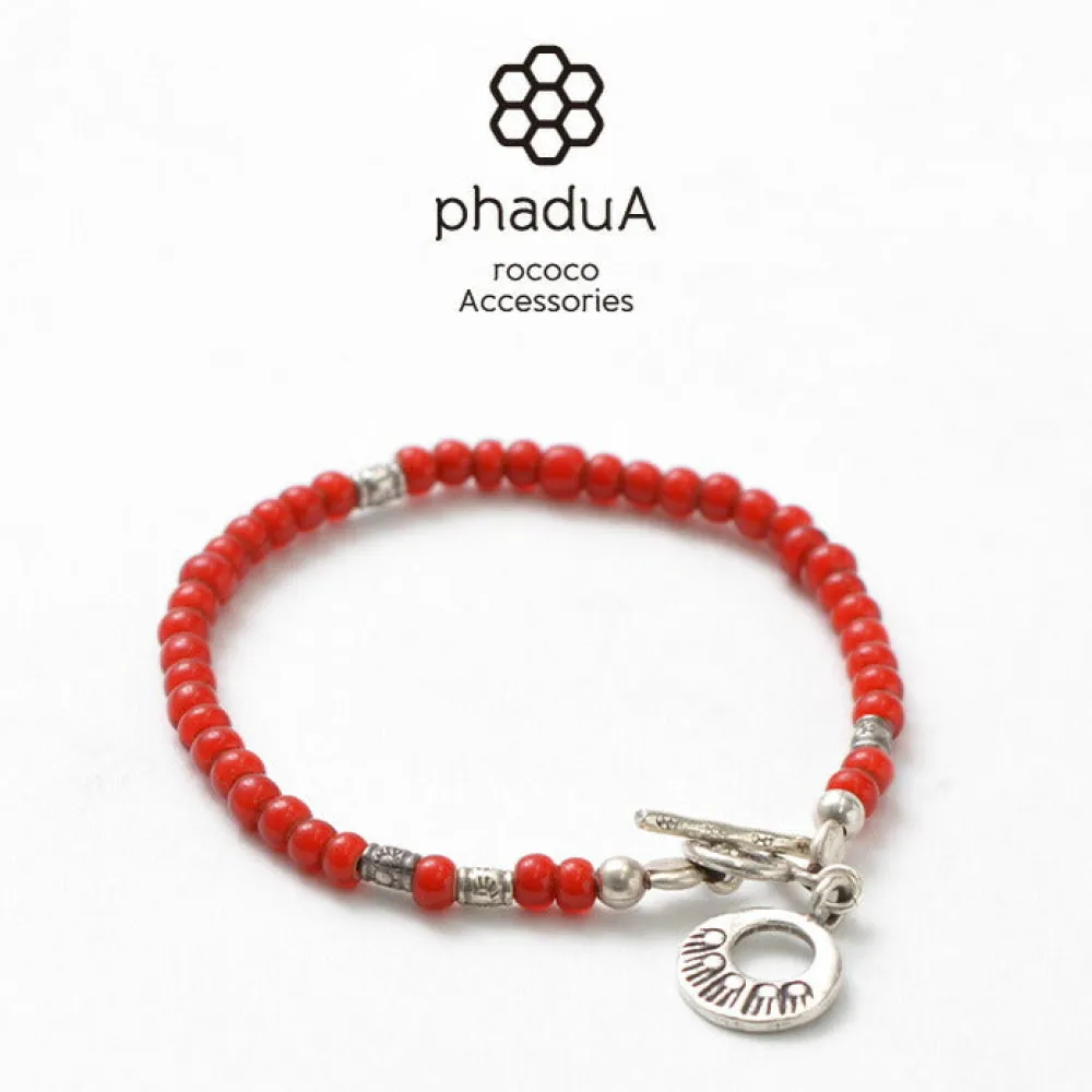 PHADUA Anklets^/ White Heart Bead Bracelet red