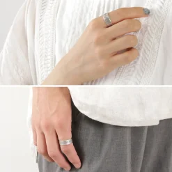 phaduA Ring^/ Wide ring silver
