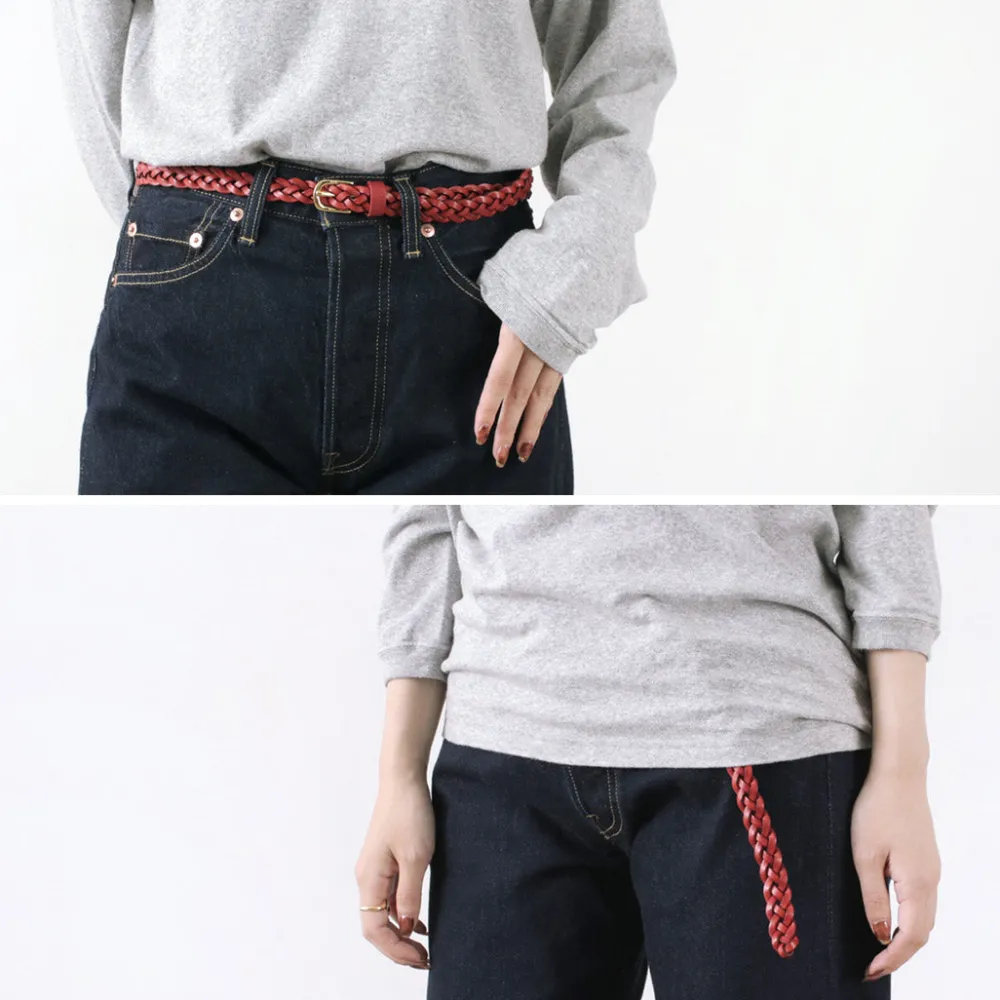 PITTI PELLE Belts^/ Mesh Leather Belt 15mm width