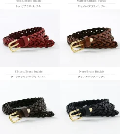 PITTI PELLE Belts^/ Mesh Leather Belt 15mm width