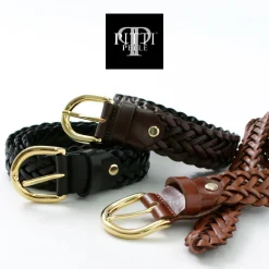 PITTI PELLE Belts^/ Mesh Leather Belt 30mm width