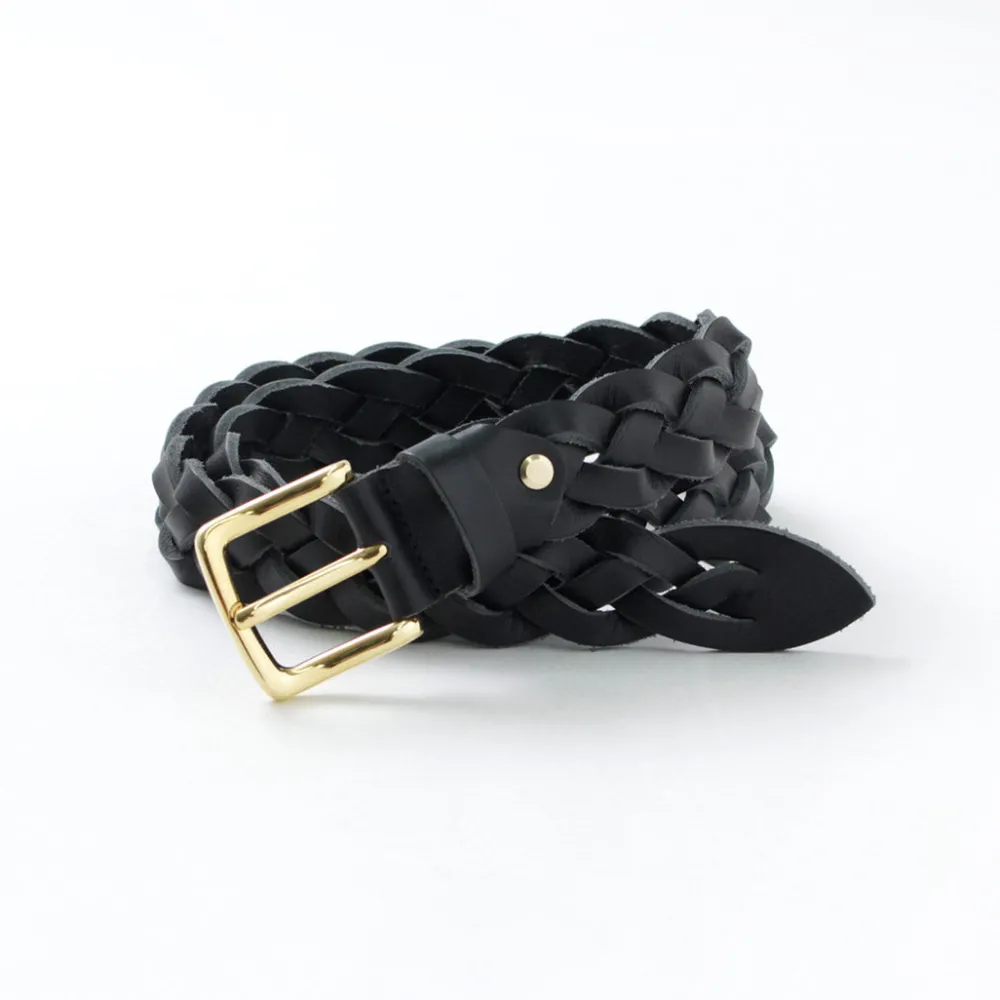 PITTI PELLE Belts^/ Mesh Leather Belt 35mm width 4mm thick