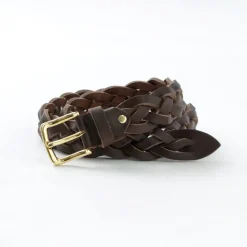 PITTI PELLE Belts^/ Mesh Leather Belt 35mm width 4mm thick