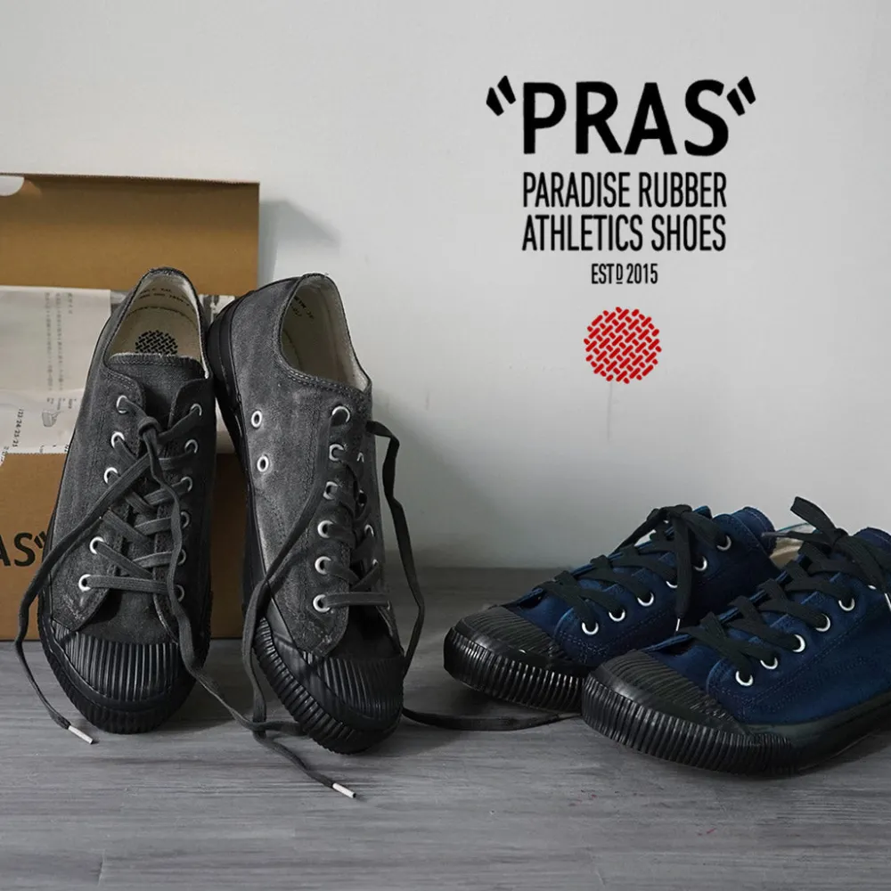 PRAS Sneakers^/ Shellcap Low in Sumi Hand Dyedsneaker sumikuro