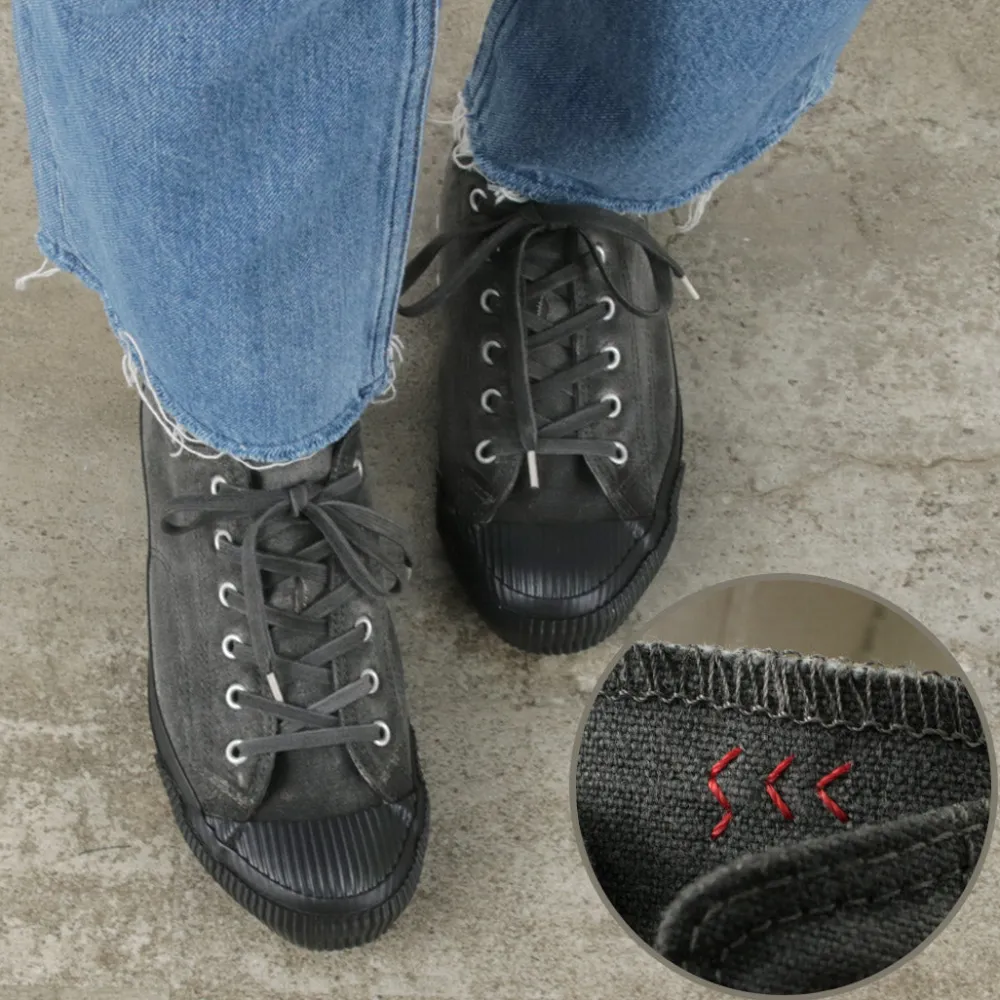 PRAS Sneakers^/ Shellcap Low in Sumi Hand Dyedsneaker sumikuro