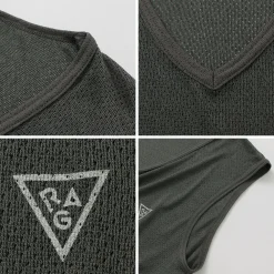 RAG T-Shirts^/ AIR DRY breathable V-neck Sleeveless
