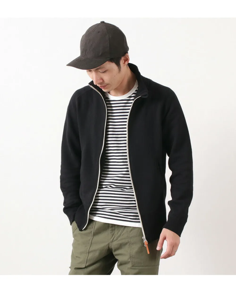 RE MADE IN TOKYO JAPAN Sweatshirts^/ Classic sweatshirt stand-up collar blouson