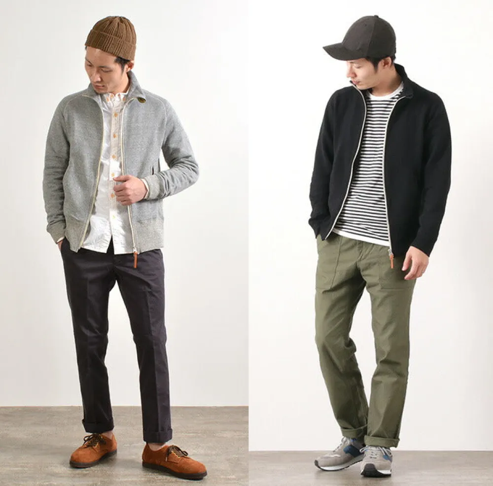 RE MADE IN TOKYO JAPAN Sweatshirts^/ Classic sweatshirt stand-up collar blouson