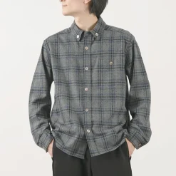 RE MADE IN TOKYO JAPAN Shirts^/ Craft Wool Check CPO Button Down Shirt