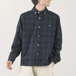 RE MADE IN TOKYO JAPAN Shirts^/ Craft Wool Check CPO Button Down Shirt
