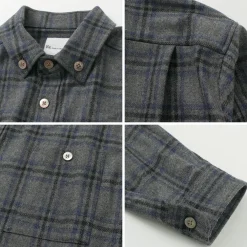 RE MADE IN TOKYO JAPAN Shirts^/ Craft Wool Check CPO Button Down Shirt