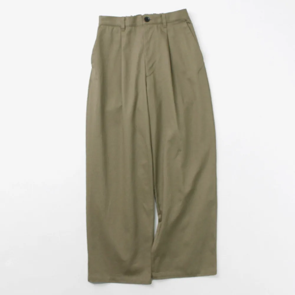 RE MADE IN TOKYO JAPAN Work Pants & Chinos^/ Cotton hard twill tuck wide pants