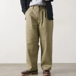 RE MADE IN TOKYO JAPAN Work Pants & Chinos^/ Cotton hard twill tuck wide pants