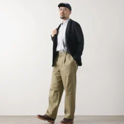 RE MADE IN TOKYO JAPAN Work Pants & Chinos^/ Cotton hard twill tuck wide pants