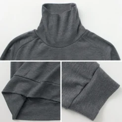RE MADE IN TOKYO JAPAN Knits^/ Dress Wool Jersey Turtleneck