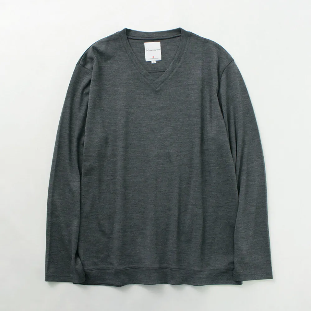 RE MADE IN TOKYO JAPAN Knits^/ Dress Wool Knit V-Neck