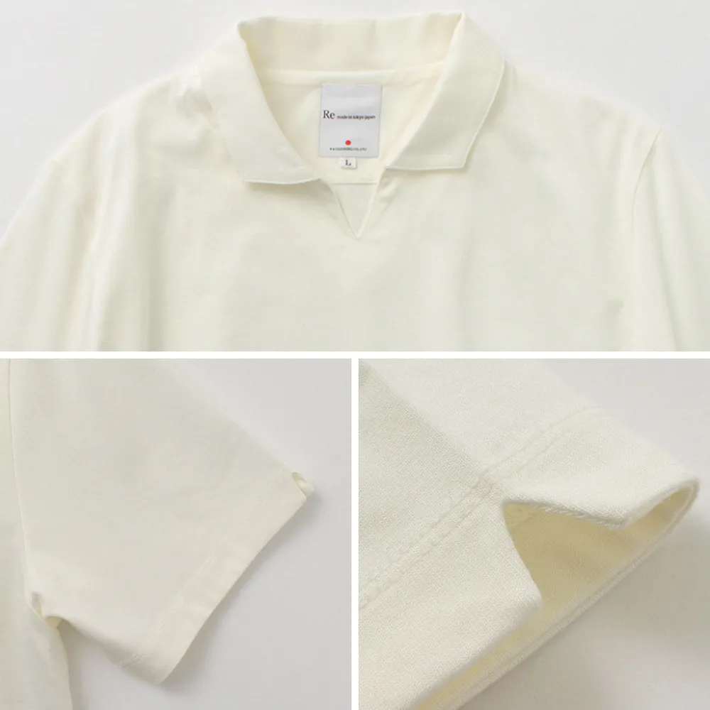 RE MADE IN TOKYO JAPAN T-Shirts^/ Dress Organic Cotton Skipper Polo Shirt
