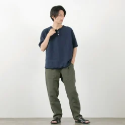 RE MADE IN TOKYO JAPAN Trousers^/ French Linen Tucked Pants