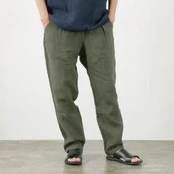RE MADE IN TOKYO JAPAN Trousers^/ French Linen Tucked Pants