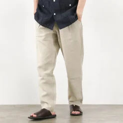 RE MADE IN TOKYO JAPAN Trousers^/ French Linen Tucked Pants
