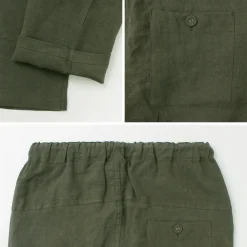 RE MADE IN TOKYO JAPAN Trousers^/ French Linen Tucked Pants