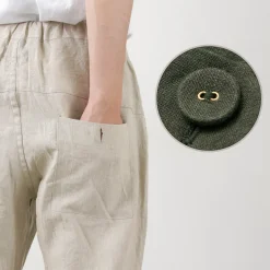 RE MADE IN TOKYO JAPAN Trousers^/ French Linen Tucked Pants
