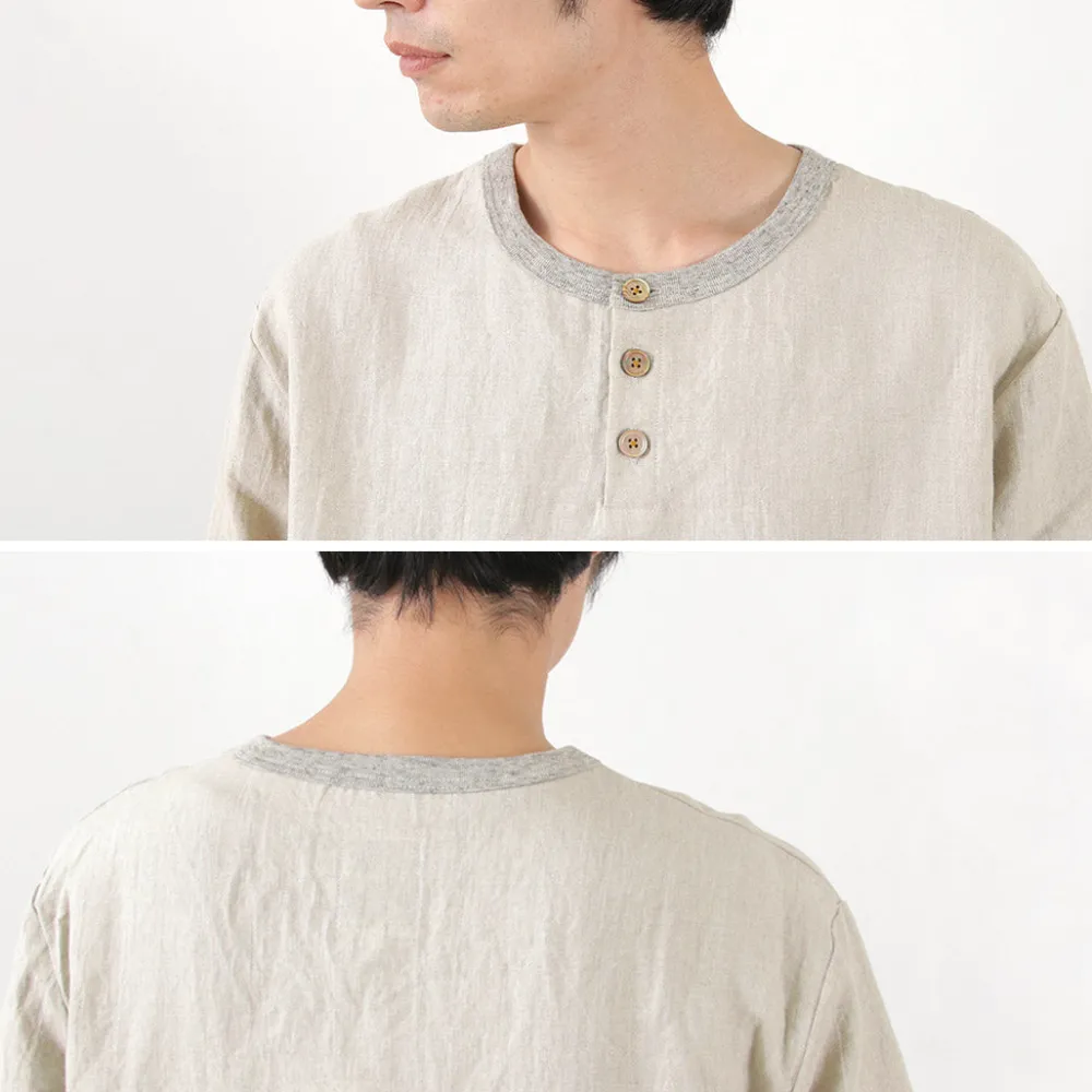 RE MADE IN TOKYO JAPAN T-Shirts^/ French Linen Henley Neck T-Shirt