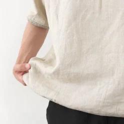 RE MADE IN TOKYO JAPAN T-Shirts^/ French Linen Henley Neck T-Shirt