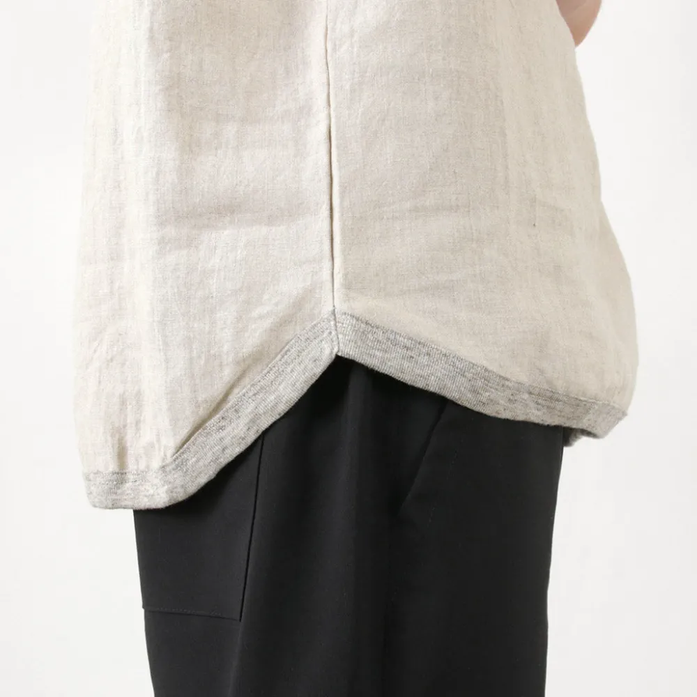 RE MADE IN TOKYO JAPAN T-Shirts^/ French Linen Henley Neck T-Shirt