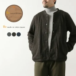RE MADE IN TOKYO JAPAN Cardigans^/ Glen Check Fleece Cardigan